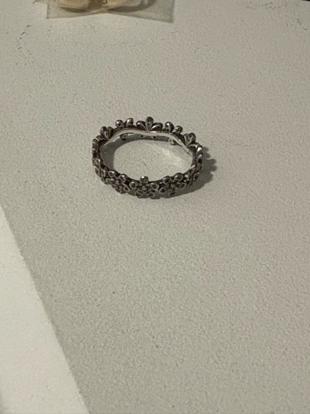 Pandora Silver Floral Crown Band Ring